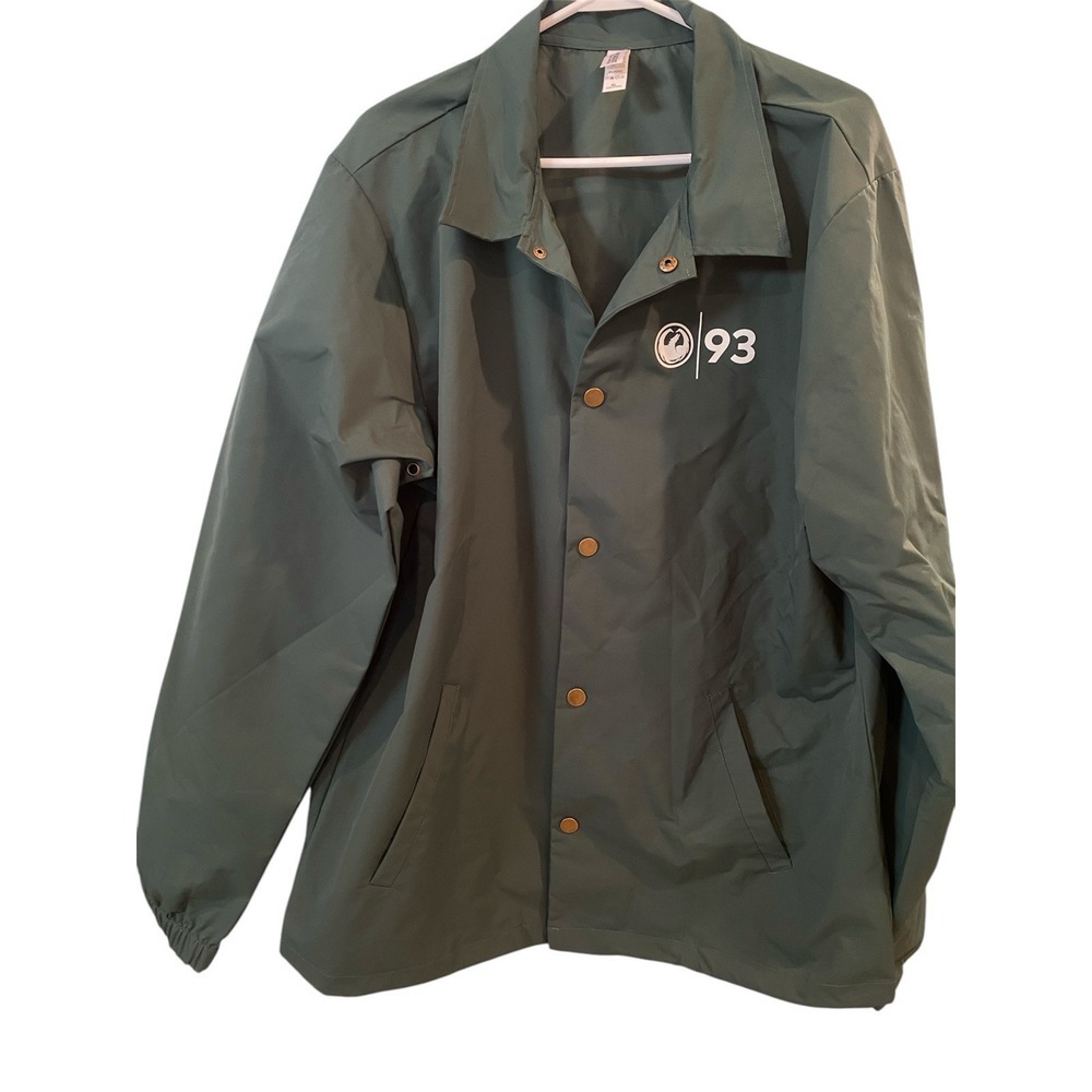 Independent Trading Co 93 Dragon Green Snap Button Windbreaker Jacket Mens XL